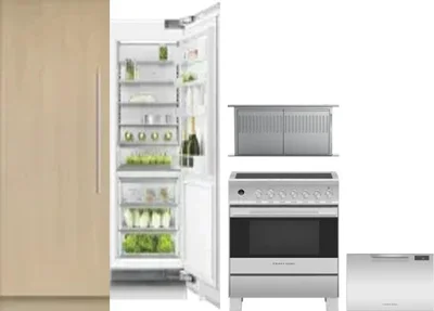 5 Piece Package Includes Refrigerator, Freezer, Range, Hood And Dishwasher